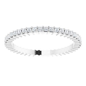 10K White Gold 1/2 CTW Lab-Grown Diamond Eternity Band Size 8