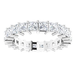 10K White Gold 3 5/8 CTW Natural Diamond Eternity Band Size 8