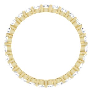 10K Yellow Gold 1 CTW Natural Diamond Eternity Band Size 8.25