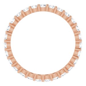 10K Rose Gold 1 CTW Lab-Grown Diamond Eternity Band Size 8.25