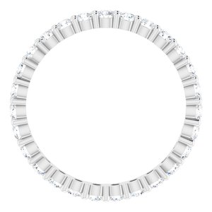 10K White Gold 1 CTW Lab-Grown Diamond Eternity Band Size 8.25