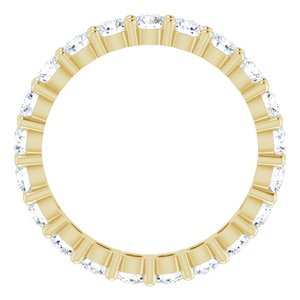 10K Yellow Gold 1 7/8 CTW Natural Diamond Eternity Band Size 7.75