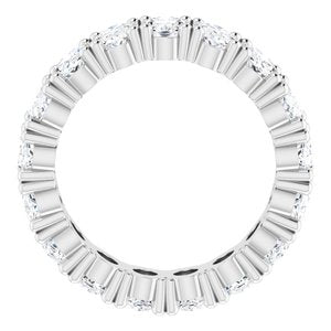 Platinum 6 1/3 CTW Natural Diamond Eternity Band Size 8