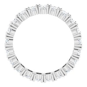 14K White Gold 5 1/4 CTW Natural Diamond Eternity Band Size 8.25