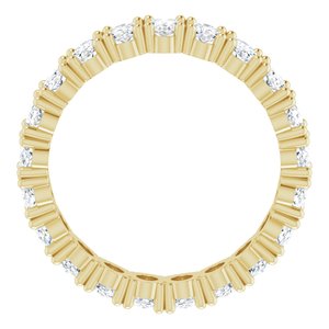 14K Yellow Gold 5 1/4 CTW Natural Diamond Eternity Band Size 8.25
