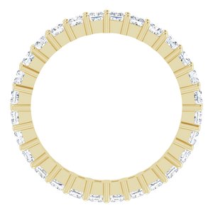 10K Yellow Gold 2 CTW Lab-Grown Diamond Eternity Band Size 8.25