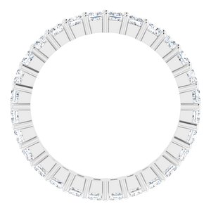 10K White Gold 2 CTW Natural Diamond Eternity Band Size 8.25