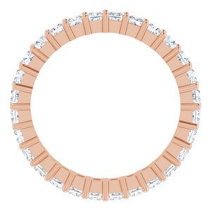 10K Rose Gold 2 CTW Lab-Grown Diamond Eternity Band Size 8.25