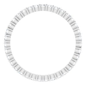 10K White Gold 3/4 CTW Lab-Grown Diamond Eternity Band Size 8.5