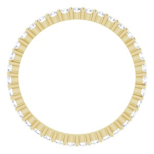 10K Yellow Gold 3/4 CTW Natural Diamond Eternity Band Size 8.5