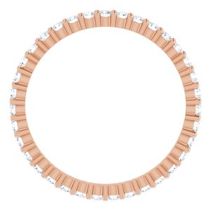 10K Rose Gold 3/4 CTW Lab-Grown Diamond Eternity Band Size 8.5