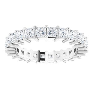 10K White Gold 2 5/8 CTW Natural Diamond Eternity Band Size 8