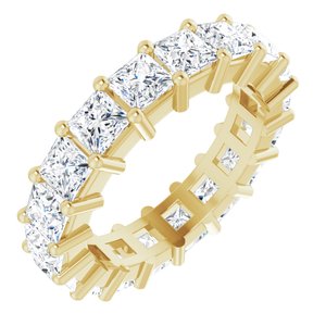 10K Yellow Gold 5 CTW Lab-Grown Diamond Eternity Band Size 8