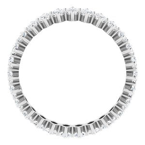 Platinum 2 1/2 CTW Natural Diamond Eternity Band Size 8