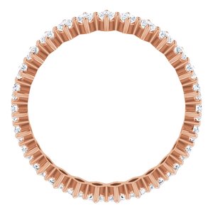 14K Rose Gold 2 1/2 CTW Natural Diamond Eternity Band Size 8