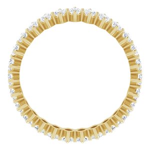 14K Yellow Gold 2 1/2 CTW Natural Diamond Eternity Band Size 8