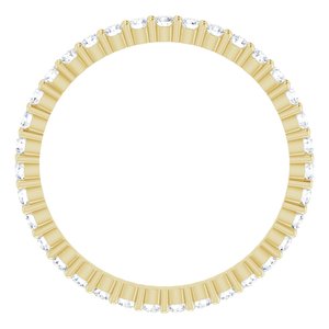 10K Yellow Gold 3/4 CTW Lab-Grown Diamond Eternity Band Size 8.25