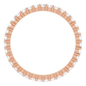 10K Rose Gold 3/4 CTW Natural Diamond Eternity Band Size 8.25