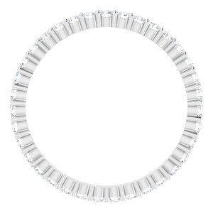 10K White Gold 3/4 CTW Natural Diamond Eternity Band Size 8.25