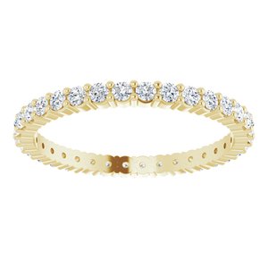 10K Yellow Gold 5/8 CTW Natural Diamond Eternity Band Size 8.25