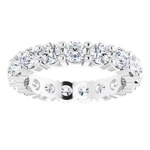 10K White Gold 4 CTW Lab-Grown Diamond Eternity Band Size 8.25