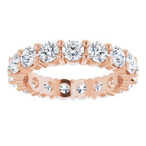 10K Rose Gold 4 CTW Natural Diamond Eternity Band Size 8.25