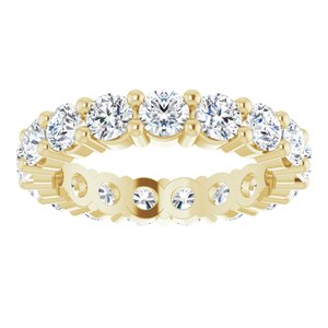 10K Yellow Gold 4 CTW Lab-Grown Diamond Eternity Band Size 8.25