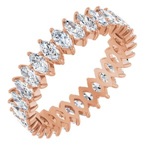 14K Rose Gold 2 CTW Natural Diamond Eternity Band Size 7