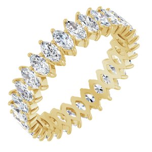 14K Yellow Gold 2 CTW Natural Diamond Eternity Band Size 7