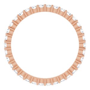 10K Rose Gold 5/8 CTW Natural Diamond Eternity Band Size 7.5