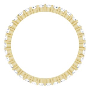 14K Yellow Gold 5/8 CTW Lab-Grown Diamond Eternity Band Size 7.5