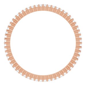 10K Rose Gold 1/5 CTW Lab-Grown Diamond Eternity Band Size 8.25