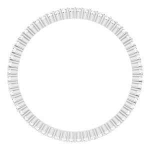 10K White Gold 1/5 CTW Lab-Grown Diamond Eternity Band Size 8.25