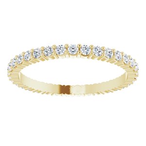 10K Yellow Gold 3/4 CTW Natural Diamond Eternity Band Size 8.25