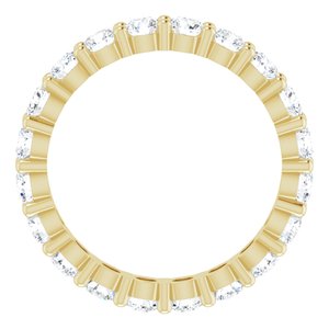 10K Yellow Gold 2 3/8 CTW Natural Diamond Eternity Band Size 8.25