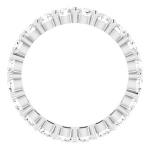 10K White Gold 2 3/8 CTW Natural Diamond Eternity Band Size 8.25