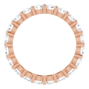 10K Rose Gold 2 3/8 CTW Natural Diamond Eternity Band Size 8.25