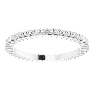 10K White Gold 1/2 CTW Lab-Grown Diamond Eternity Band Size 7.75