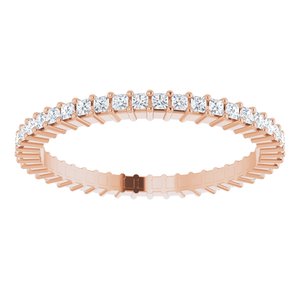 10K Rose Gold 1/2 CTW Lab-Grown Diamond Eternity Band Size 7.75
