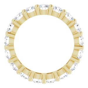 10K Yellow Gold 4 CTW Natural Diamond Eternity Band Size 7.75