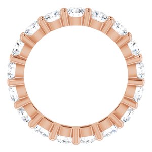 10K Rose Gold 4 CTW Natural Diamond Eternity Band Size 7.75