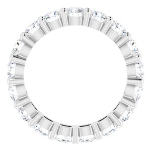 10K White Gold 4 CTW Natural Diamond Eternity Band Size 7.75