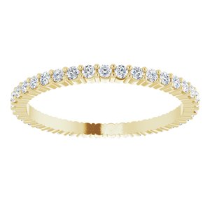 14K Yellow Gold 1/2 CTW Lab-Grown Diamond Eternity Band Size 8.25