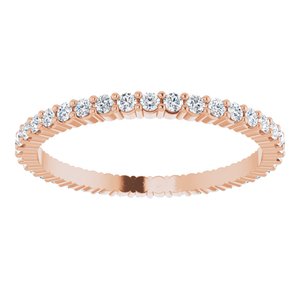 14K Rose Gold 1/2 CTW Natural Diamond Eternity Band Size 8.25