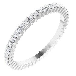 14K White Gold 1/2 CTW Lab-Grown Diamond Eternity Band Size 8