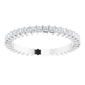 Platinum 1/2 CTW Lab-Grown Diamond Eternity Band Size 4
