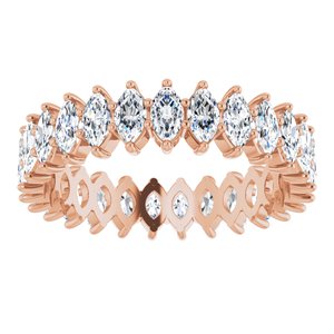 14K Rose Gold 2 1/2 CTW Natural Diamond Eternity Band Size 8