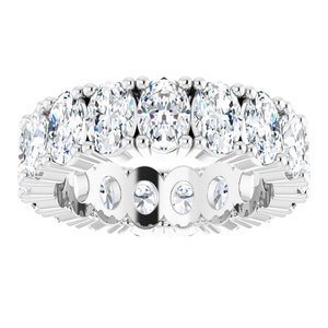 10K White Gold 6 1/3 CTW Natural Diamond Eternity Band Size 8