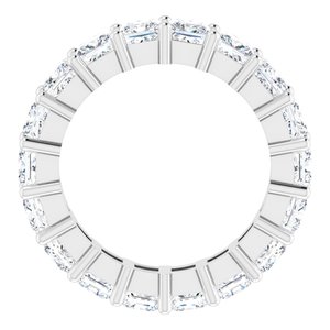 10K White Gold 7 1/5 CTW Natural Diamond Eternity Band Size 8.25
