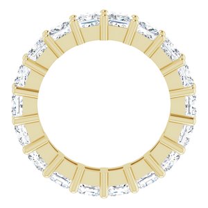 10K Yellow Gold 7 1/5 CTW Natural Diamond Eternity Band Size 8.25